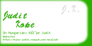 judit kope business card